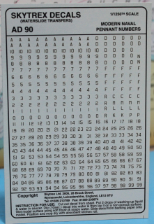 Modern naval pennnat numbers (1 p.) Skytrex Decals AD 90